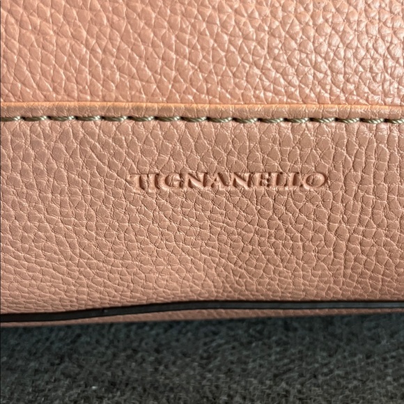 TIGNANELLO Blush Leather Handbag/Crossbody Satchel 11”x7.5”x5” Preloved - Picture 15 of 16